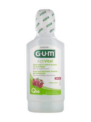 GUM ActiVital Bain de bouche 300ML La gamme GUM ActiVital permet de protéger vos gencives et vos dents